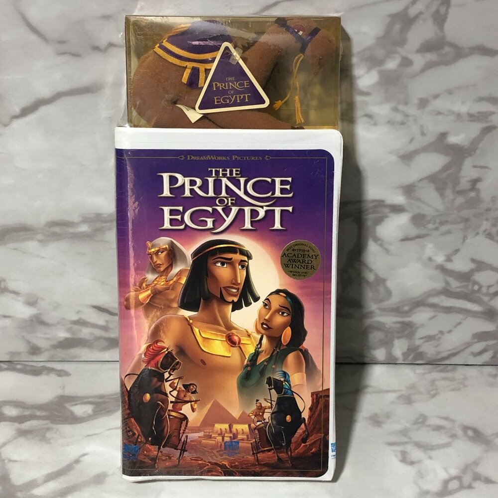 The Prince of Egypt (1999) VHS - Clamshell Case + Camel plush New Factory Sealed